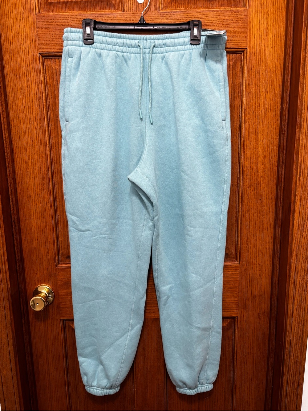 DSG Men's Classic Fleece Cinch Waist Pants in Soft Aqua. Sz L. NWT